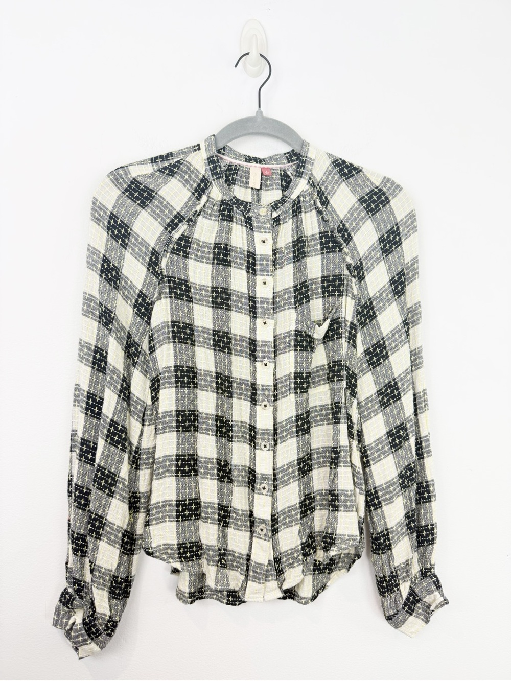 Anthropologie Pilcro Breezy Plaid Buttondown Shirt Size Small
